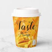 Mango-Geschmack Pappbecher (Rückseite)