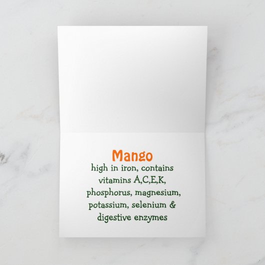 Mango-Grußkarte Karte (Innenseite)
