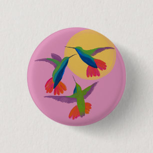Mango Hummingbird Art Button