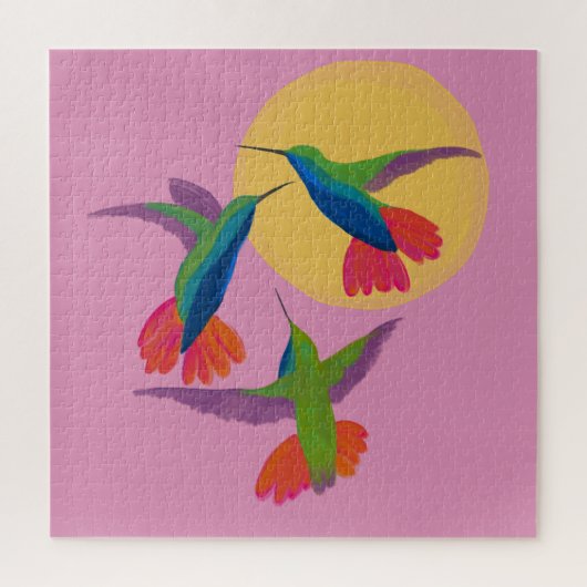 Mango Hummingbird Art Throw Kissen Puzzle (Vertikal)