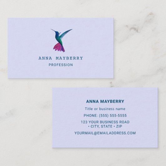 Mango Hummingbird Visitenkarte (Vorne/Hinten)
