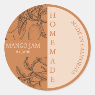 Mango Jam Modern Business Label Runder Aufkleber