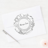 Mango Jam Sketch Modern Label Runder Aufkleber (Umschlag)