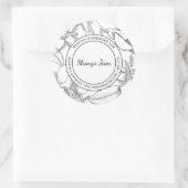 Mango Jam Sketch Modern Label Runder Aufkleber (Tasche)