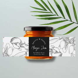 Mango-Jam-Wrap-around-Label für Sketch-Homemade Wasserflaschenetikett