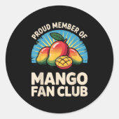Mango Kostüm für Männer Frauen Kinder Obst Mango L Runder Aufkleber (Vorderseite)