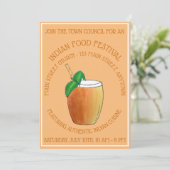 Mango Lassi Drink Indian Cuisine Food Festival Einladung (Stehend Vorderseite)