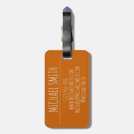 Mango Lassi Erfrischend indischer Jogurt Fruchtsaf Gepäckanhänger (Rückseite vertikal)