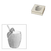 Mango Lassi Erfrischend indischer Jogurt Fruchtsaf Gummistempel (Stempel)