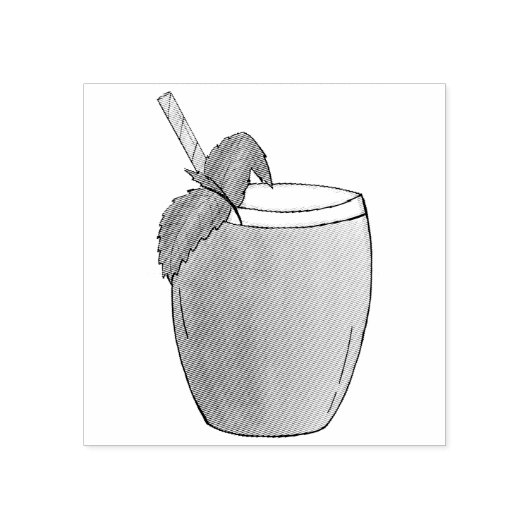 Mango Lassi Erfrischend indischer Jogurt Fruchtsaf Gummistempel (Prägung)