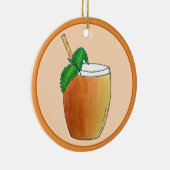 Mango Lassi Erfrischend indischer Jogurt Fruchtsaf Keramik Ornament (Rechts)