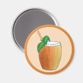 Mango Lassi Erfrischend indischer Jogurt Fruchtsaf Magnet (Vorderseite/Rückseite)