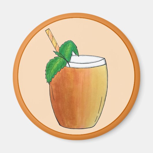Mango Lassi Erfrischend indischer Jogurt Fruchtsaf Magnet (Vorne)