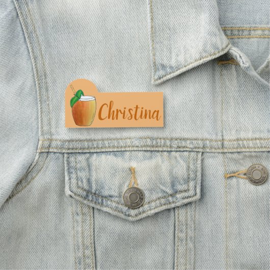 Mango Lassi Erfrischend indischer Jogurt Fruchtsaf Namensschild (Beispiel)