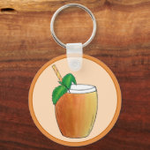 Mango Lassi Erfrischend indischer Jogurt Fruchtsaf Schlüsselanhänger (Vorderseite)