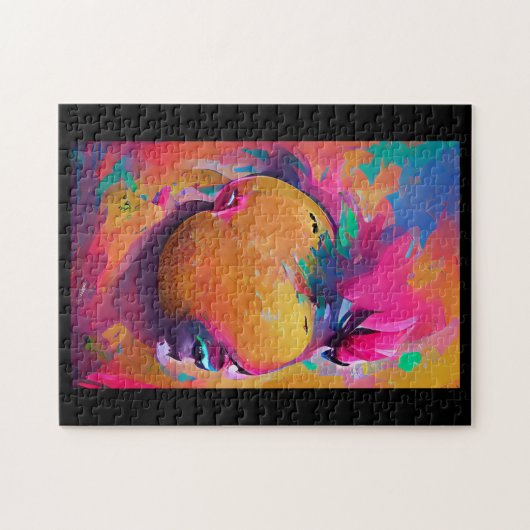 Mango lebendige, farbenfrohe abstrakte Grafik Puzzle (Horizontal)