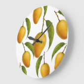 Mango Madness Sweet, Juicy und Trendy. Große Wanduhr (Winkel)