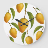 Mango Madness Sweet, Juicy und Trendy. Große Wanduhr (Vorderseite)