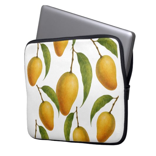 Mango Madness Sweet, Juicy und Trendy. Laptopschutzhülle (Vorderseite Links)