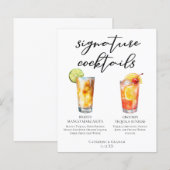 Mango Margarita Tequila Sunrise Cocktails Menü (Vorne/Hinten)