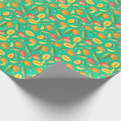Mango Medley: tropisches Fruchtmuster Geschenkpapier (Ecke)