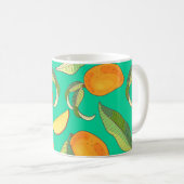 Mango Medley: tropisches Fruchtmuster Kaffeetasse (VorderseiteRechts)