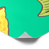 Mango Medley: tropisches Fruchtmuster Poster (Ecke)