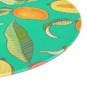 Mango Medley: tropisches Fruchtmuster Schneidebrett (Ecke)