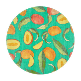 Mango Medley: tropisches Fruchtmuster Schneidebrett