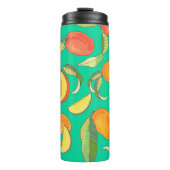 Mango Medley: tropisches Fruchtmuster Thermosbecher (Vorderseite)