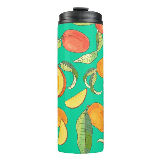 Mango Medley: tropisches Fruchtmuster Thermosbecher (Vorderseite)