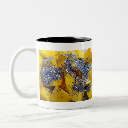 Mango mit Chia Seeds Zweifarbige Tasse (Links)