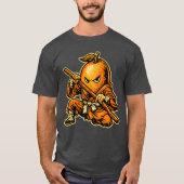 Mango Mönch — Lustiger tropischer Frucht Shaolin K T-Shirt (Vorderseite)