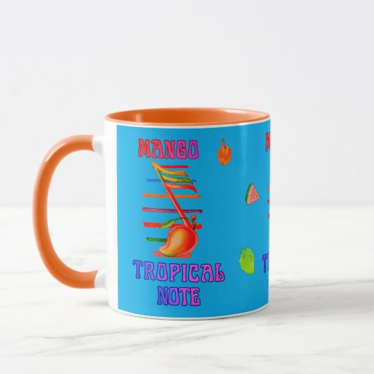 MANGO MUSIKNOTE GESTALTETER BECHER TASSE (Links)