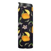 Mango. Nahtloses Muster mit gelben und roten Trope Thermosbecher (Nach rechts gedreht)