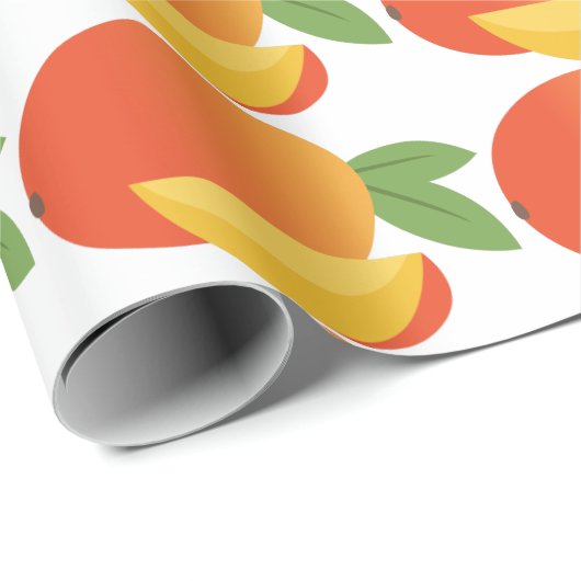 Mango-Obst Geschenkpapier (Rolleneckpunkt)