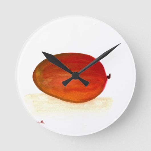 Mango-Obst Runde Wanduhr (Vorderseite)