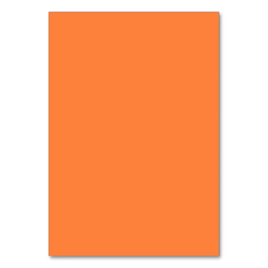 Mango Orange Color Background bereit zur Anpassung Tischnummer (Vorderseite)