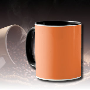 Mango Orange Einfarbig Klassisch Elegant Tasse