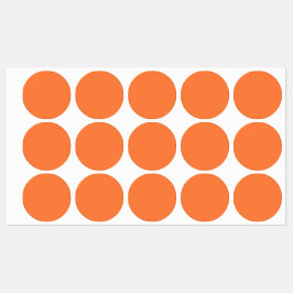 Mango Orange Solid Color | Classic | Elegant Etiketten