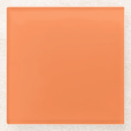 Mango Orange Solid Color | Classic | elegant Glasuntersetzer