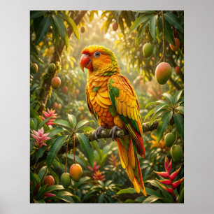 Mango Papagei Baldachin Poster