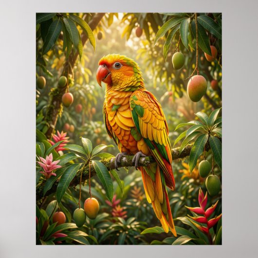 Mango Papagei Baldachin Poster (Vorne)
