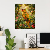 Mango Papagei Baldachin Poster (Heimbüro)