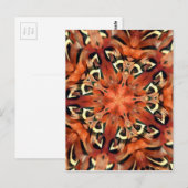 Mango Pheasant Feather Kaleidoscope Mandala Postkarte (Vorne/Hinten)