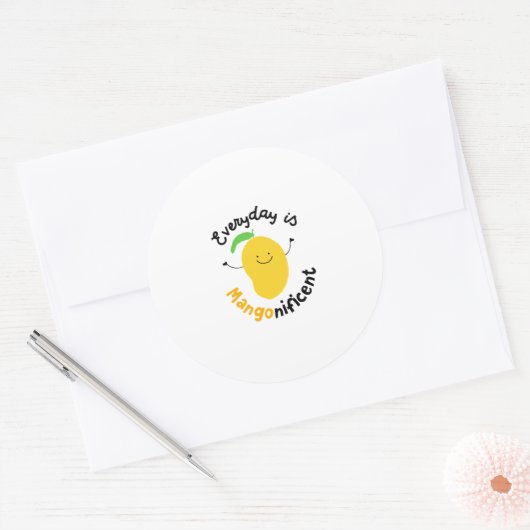 Mango Pun Runder Aufkleber (Umschlag)