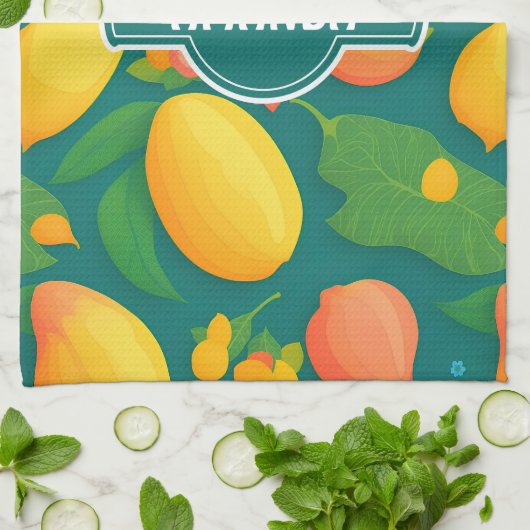 Mango Rainbow Personalisiertes Muster Geschirrtuch (Gefaltet)