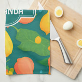 Mango Rainbow Personalisiertes Muster Geschirrtuch (Viertel Falte)