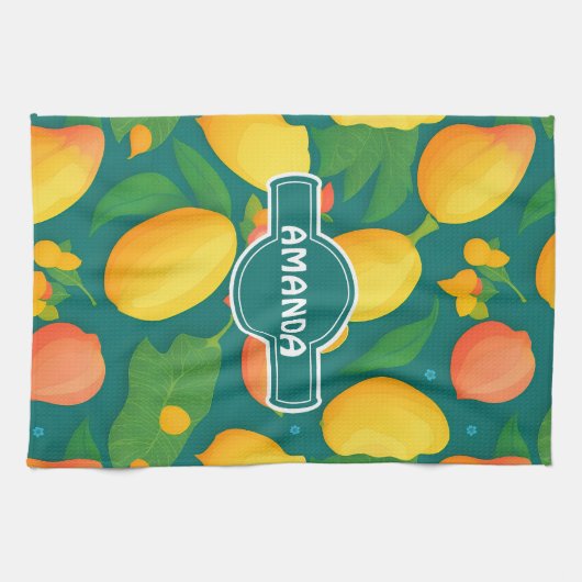 Mango Rainbow Personalisiertes Muster Geschirrtuch (Horizontal)