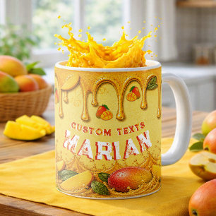 Mango Retro Party Favor Golden Orange Benutzerdefi Kaffeetasse